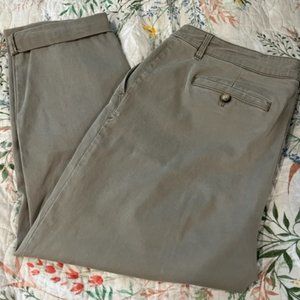 Tommy Bahama Crop Pants, Beige/Green, size 14